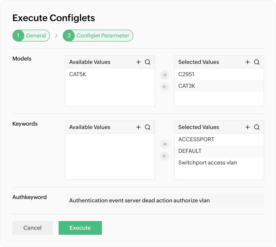 automateConfigletExecution