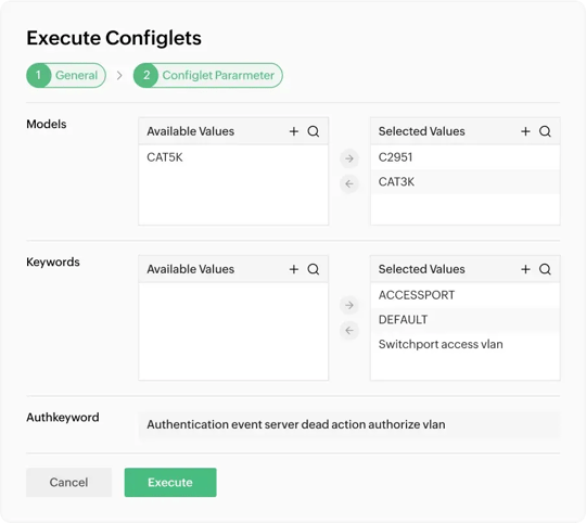 automateConfigletExecution