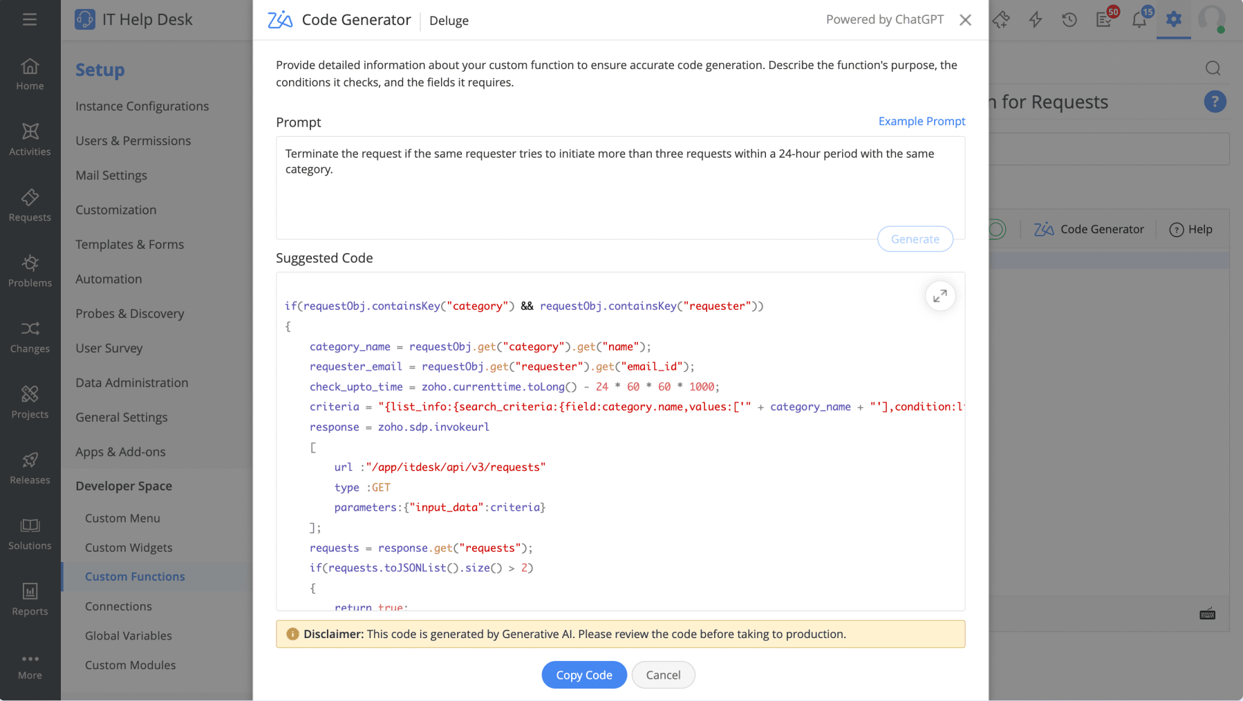 low-code-generator-itsm