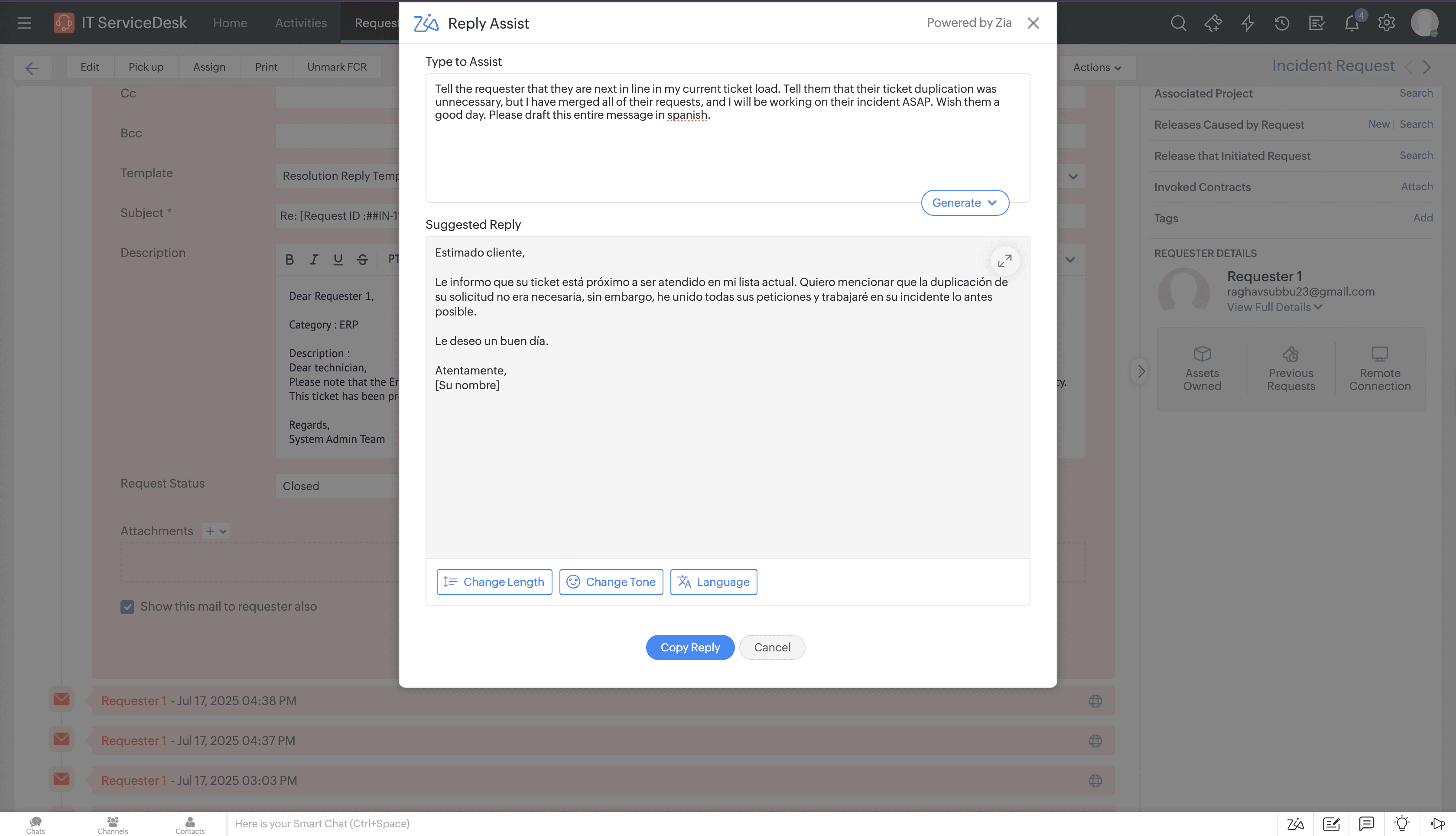 multilingual-reply-assist-itsm