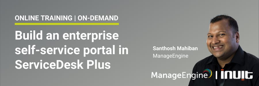 Enterprise self-service portal in ServiceDesk Plus on-deamnd